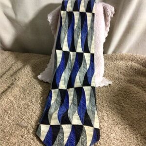 Blue Wave Pattern Men's Tie - Unbranded